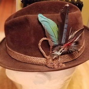 Vintage Oktoberfest Bavarian Tyrolean Alpine Hat